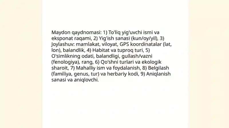 Gerbariy tayyorlash va tayyorlash usullari 4