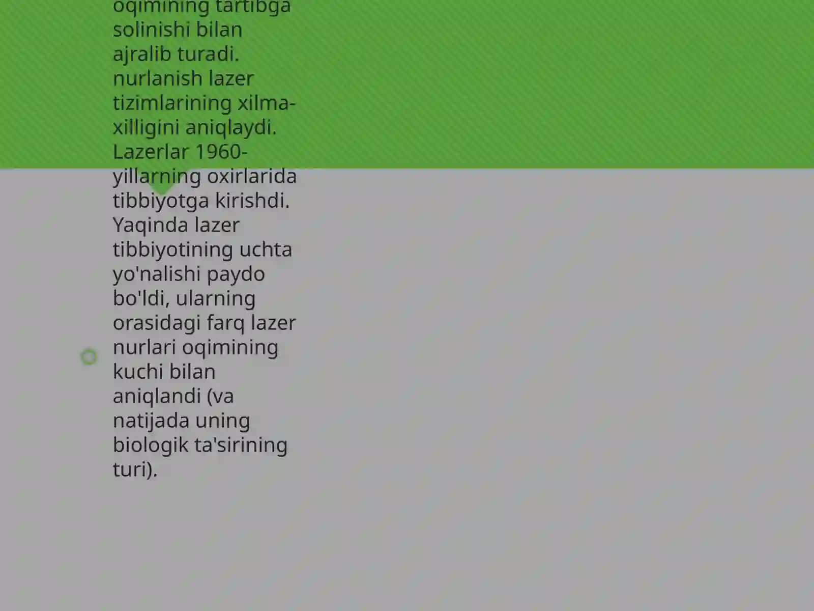 Lazerning tibbiyotda qo’llanilishi 4