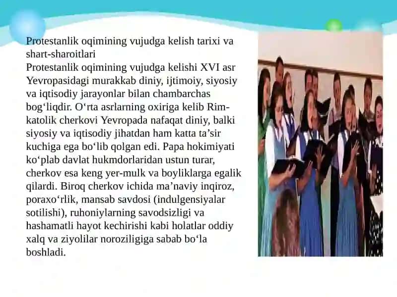 Protestanlık oqimi va uning mohiyati 4