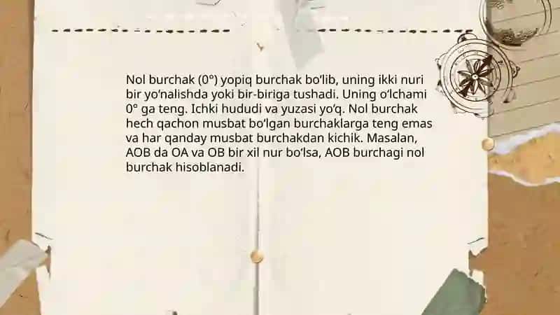 Burchak turlari. Yopiq burchak. Burchak graduslari 4