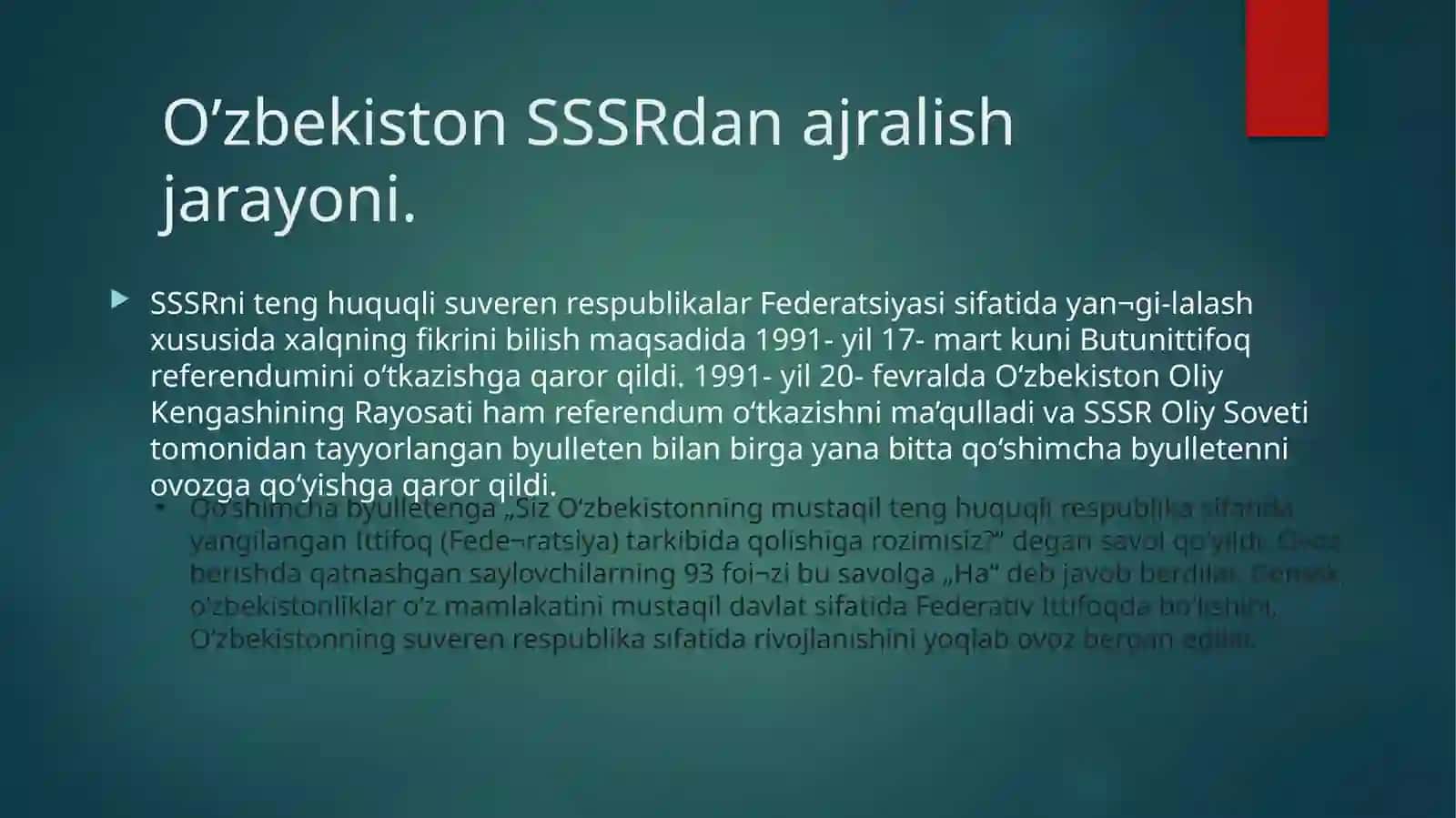 O'zbekiston Respublikasining tashkil topishi tarixiy ahamiyati 4