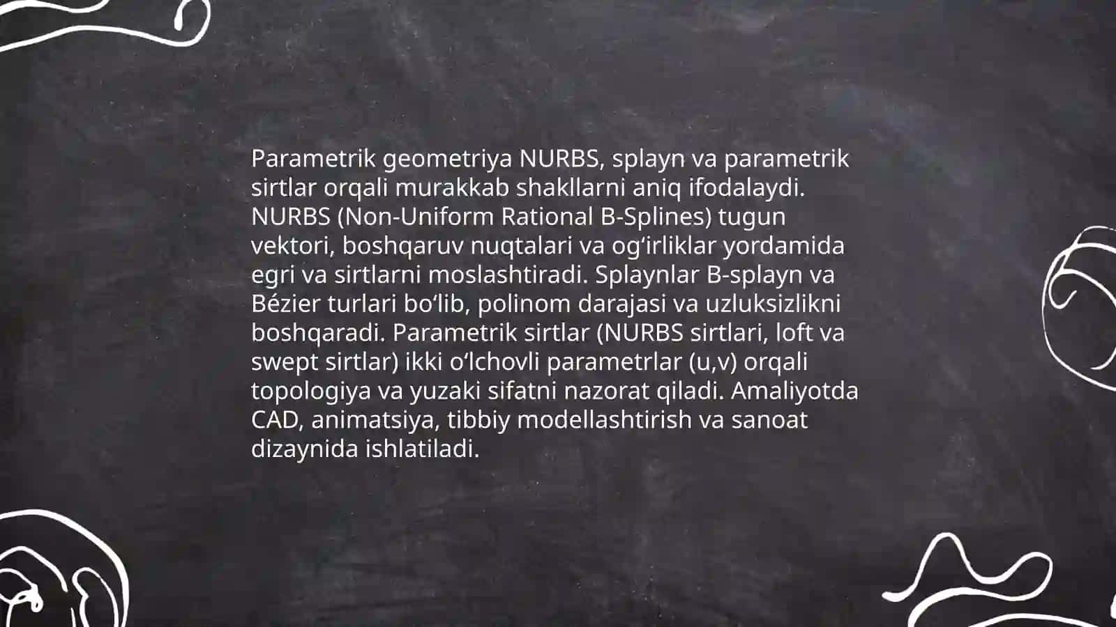 Parametrik modellashtirish tushunchasi va amaliy qo‘llanilishi 4