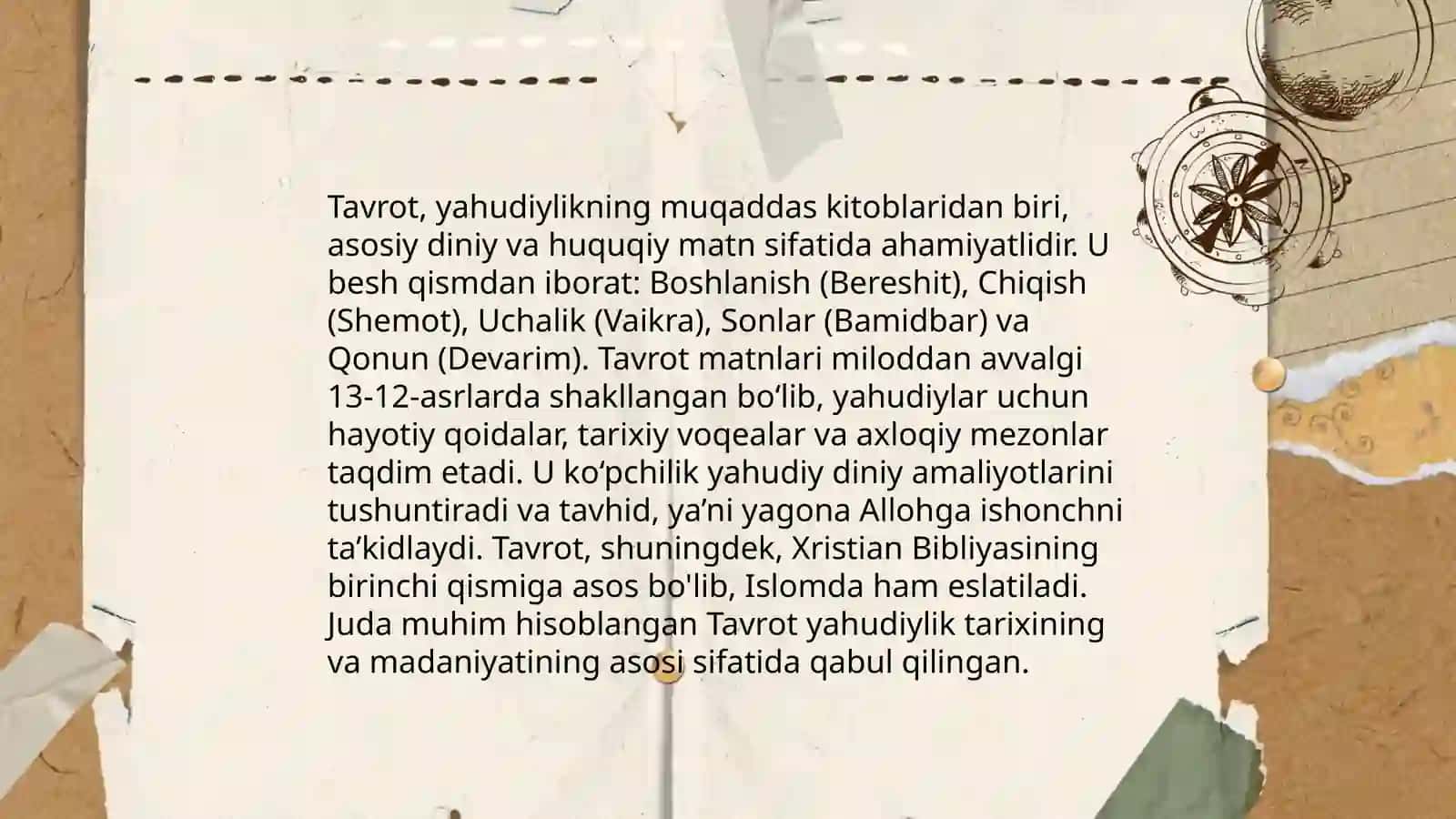 Yahudiylik taʼlimoti, an'ana va marosimlari 4