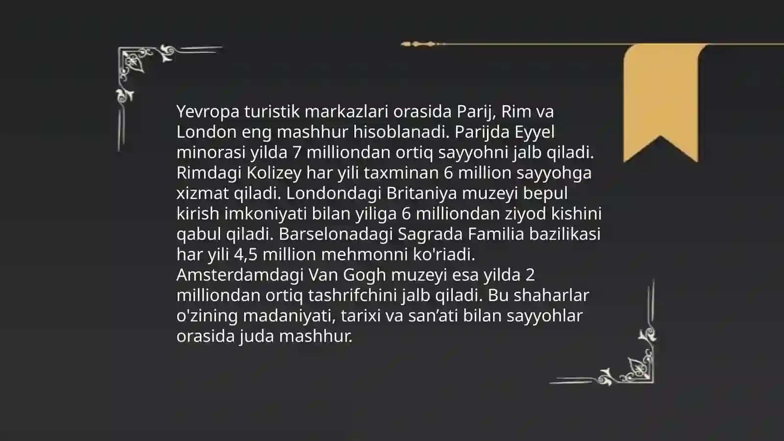Jahonning Turistik Markazlari Geografiyasi 4