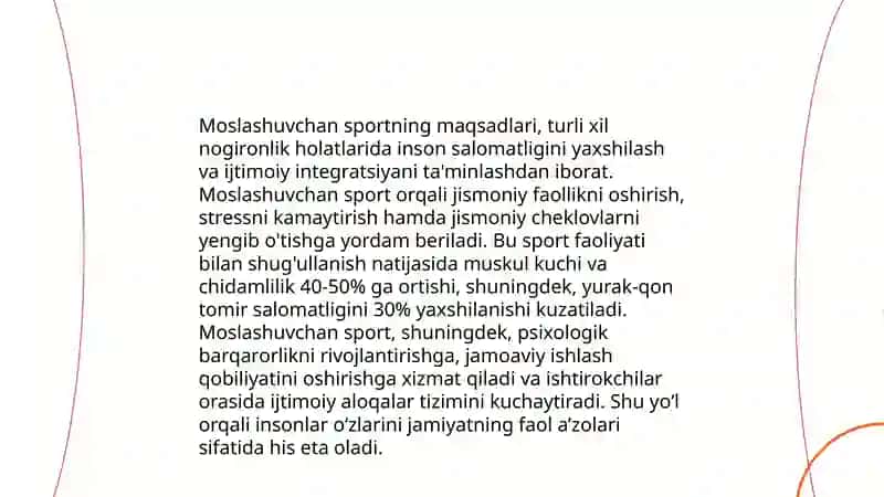 Adaptiv jismoniy tarbiya va sportning maqsad va vaziyfalari 4