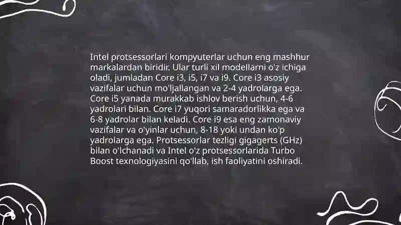 Shaxsiy kompyuterlarning protsessorlari va ularning xususiyatlari 4