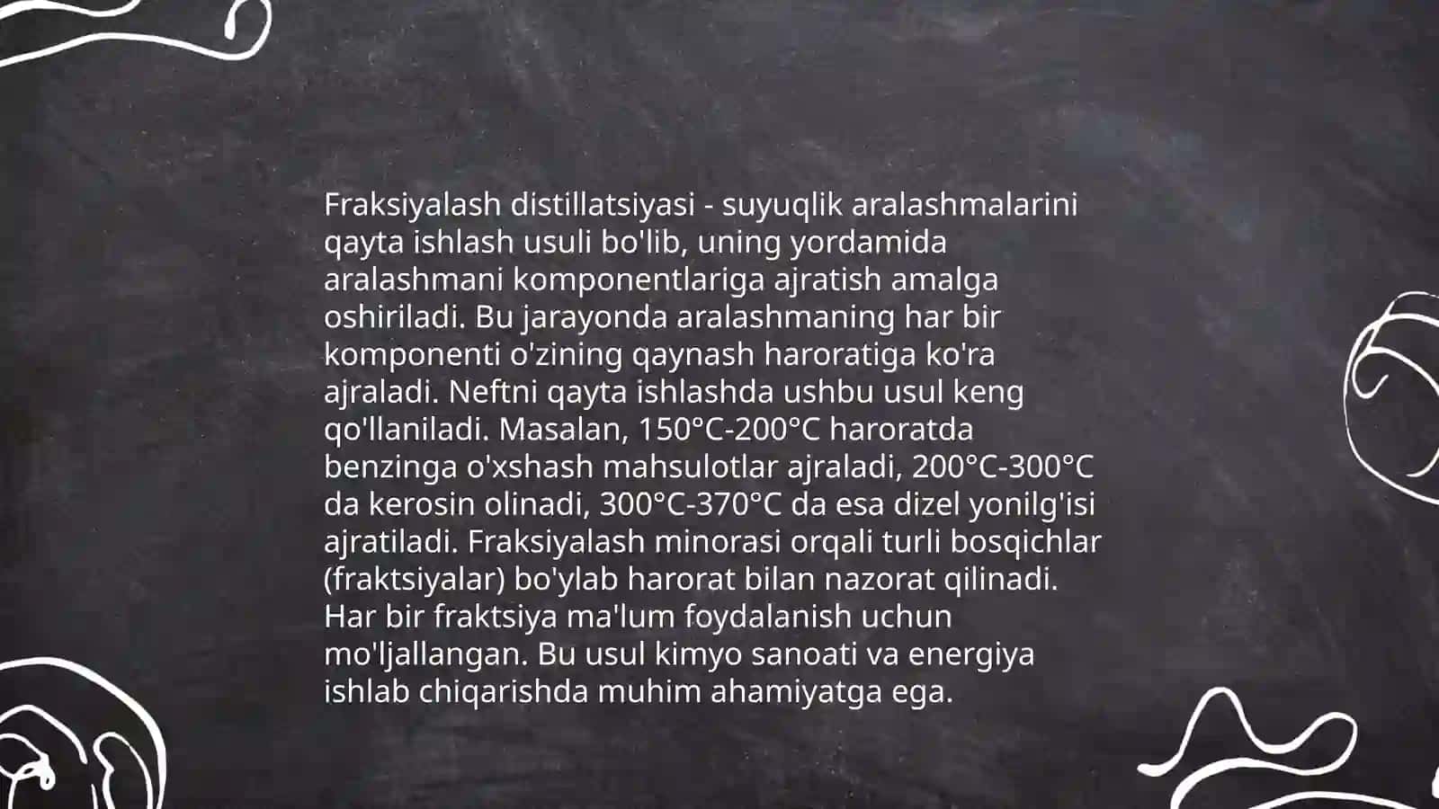 Neftni qayta ishlashning kimyoviy usuli 4