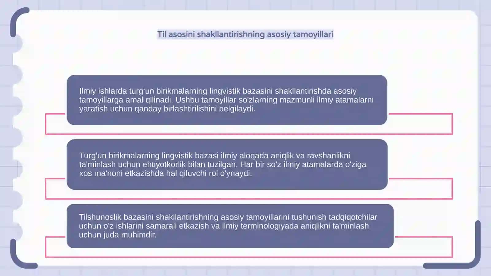 Ilmiy asarlarda barqaror birikmalarning lingvestik bazasini shakllantirish 4