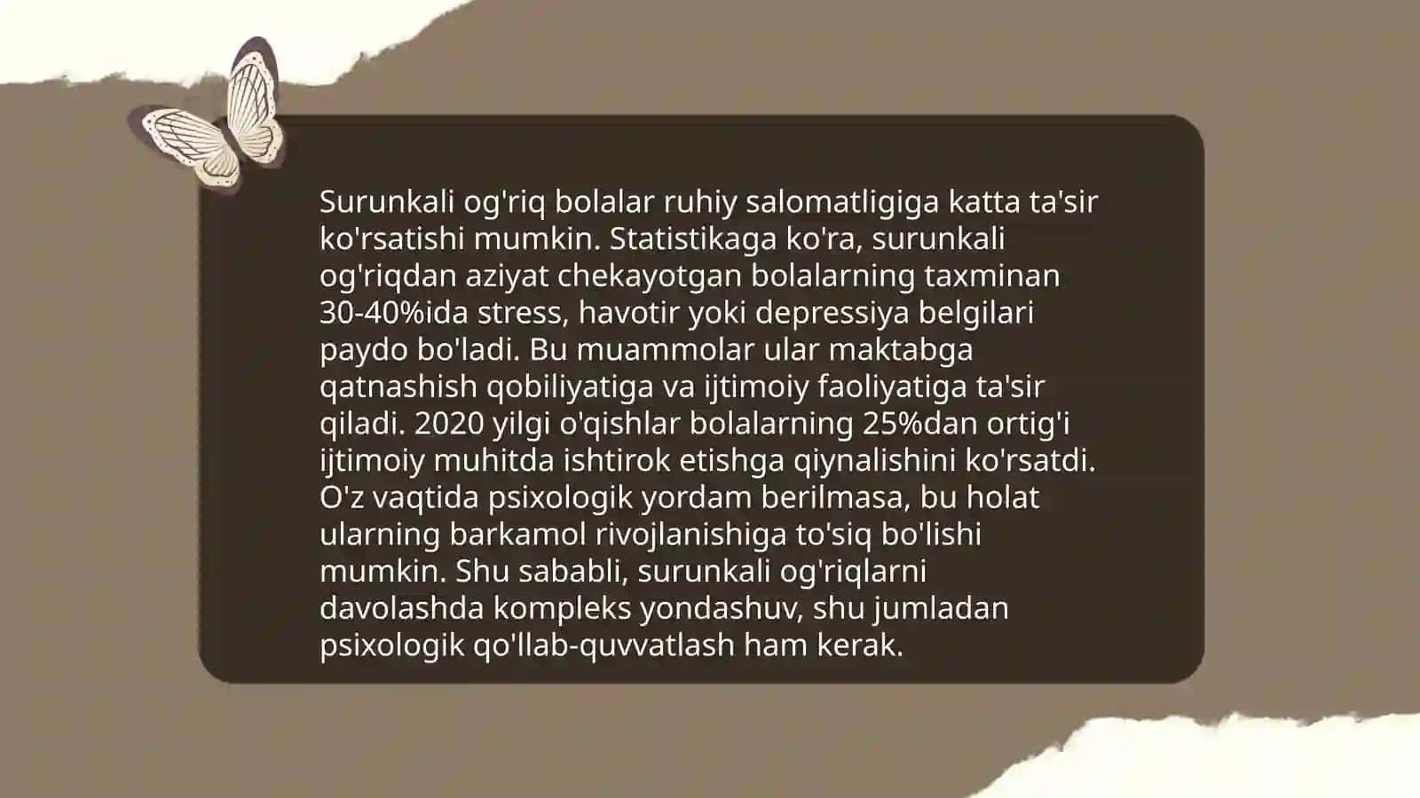 Surunkali somatik kasalliklar va bolalar psixologiyasi 4