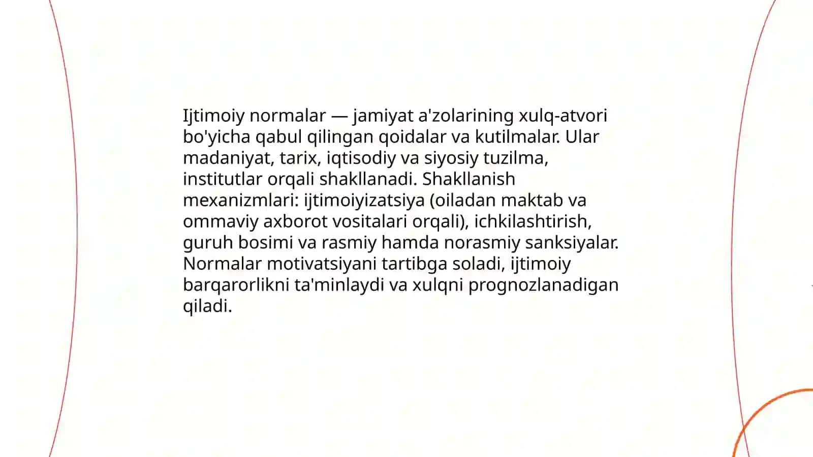 Insonning ijtimoiy motivatsiyasi va ijtimoiy tartibni saqlash 4