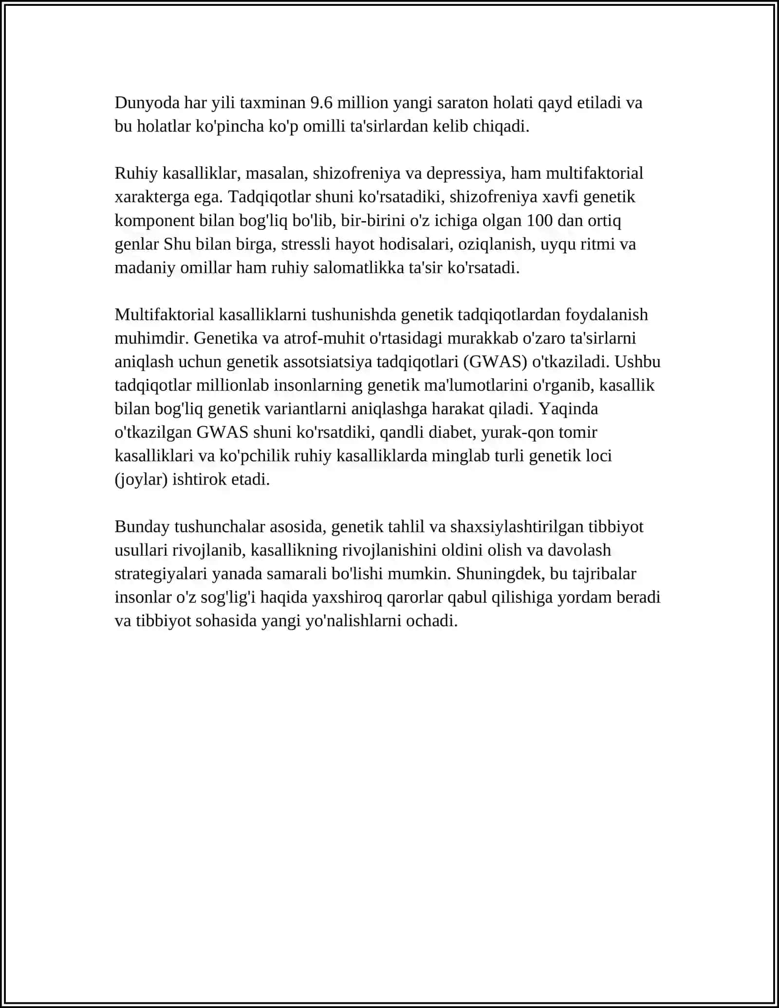 MULTIFAKTERIAL KASALLIKLAR 4