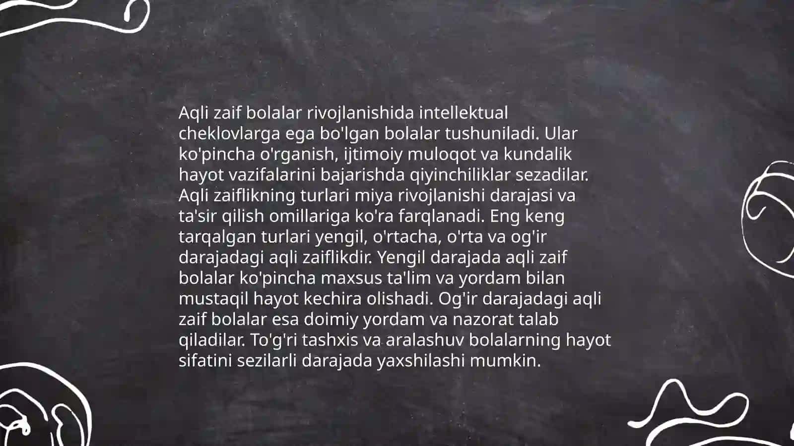 Aqli zaif bolalar uchun ta'lim metodlari 4