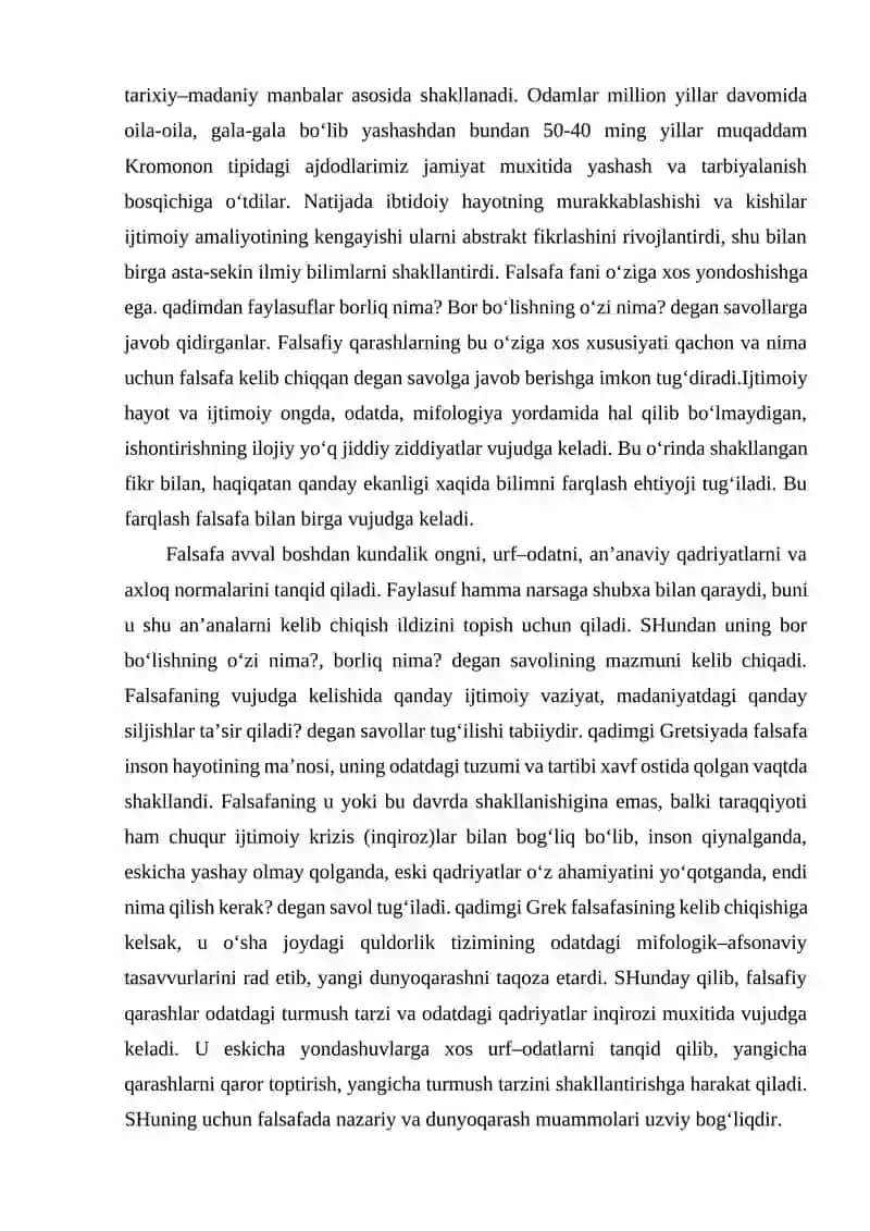 Qadimgi sharqda falsafiy bilimlarning paydo bo’lishi 4