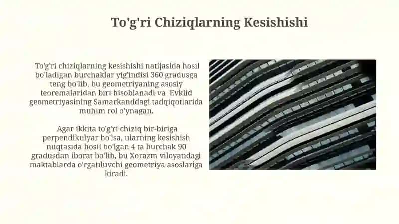 Evklid Geometriyasi Aksiomalari 4
