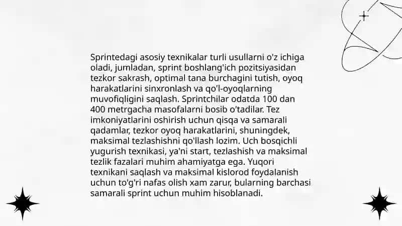 Yengil atletika sport turlarini o'rgatish 4