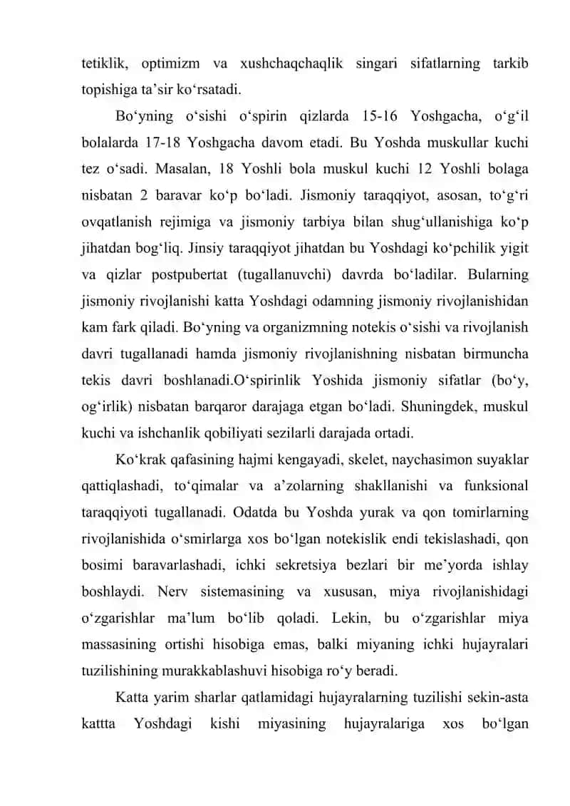 Ilk o'spirinlik yoshi davrida psixik rivojlanish xususiyatlari. 4
