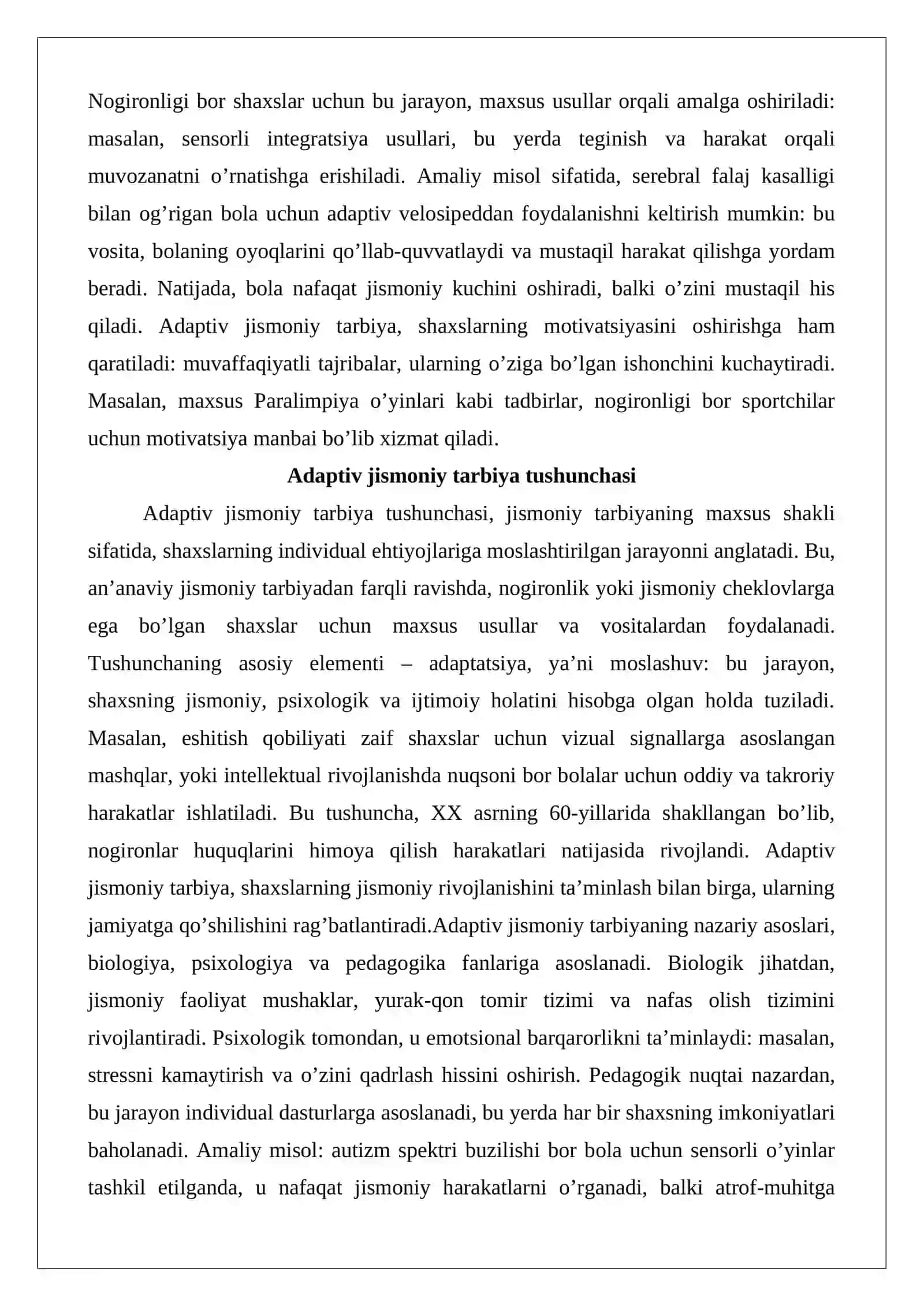 Adaptiv jismoniy tarbiya jarayonida shaxsni tarbiyalash 4
