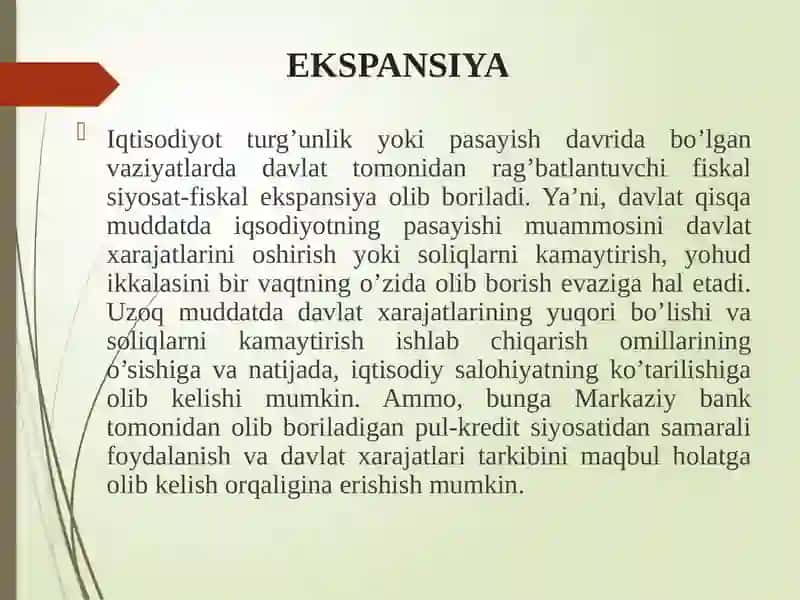 BUDJET-SOLIQ SEKTORINING MAKROIQTISODIY TAHLILI 4