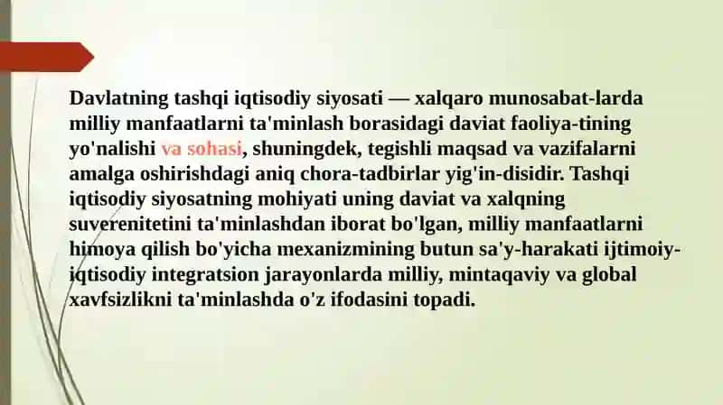 Davlatning Tashqi Iqtisodiy Siyosati 4