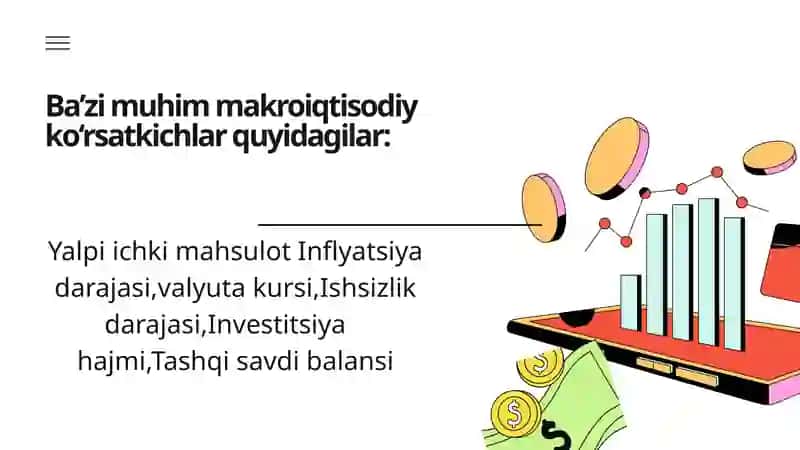 BOZOR  IQTISODIYOTINING MAKROIQTISODIY KO’RSATKICHLAR 4