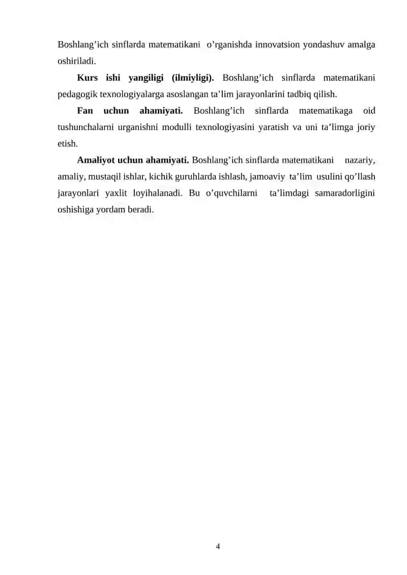 MATEMATIKA O'QITISH METODIKASIDA TEST VA BAHOLASH USULLARINING QO'LLANILISHI 4