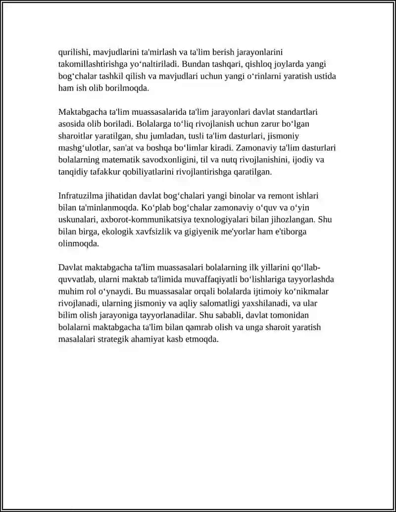Davlat maktabgacha ta'lim muassasalari 4