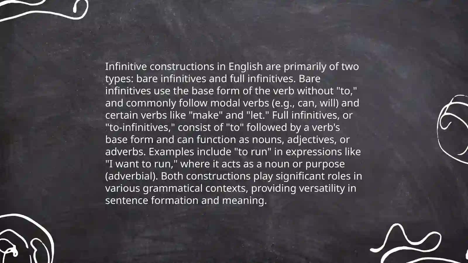 Translation of infinitive construction 4