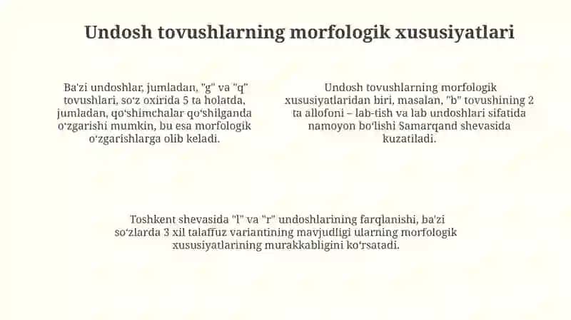 Hozirgi o'zbek adabiy tilida undoshlar tasnifi 4
