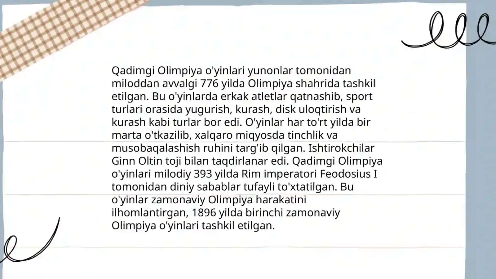 Olimpiya o'yinlari tarixi 4