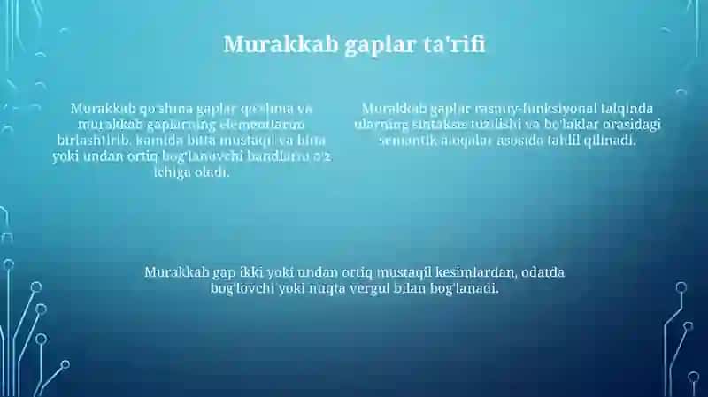 Murakkab Gaplarning Rasmiy-Funktsional Tahlili 4