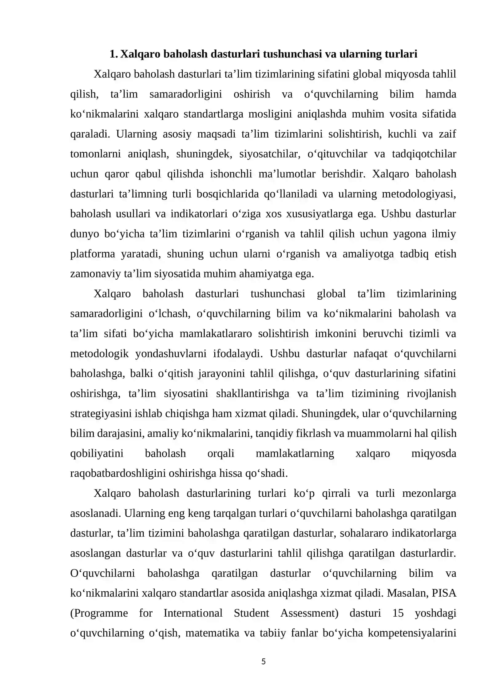 Tabiiy fanlarni rivojlantirishda xalqaro baholash dasturining ahamiyati 4