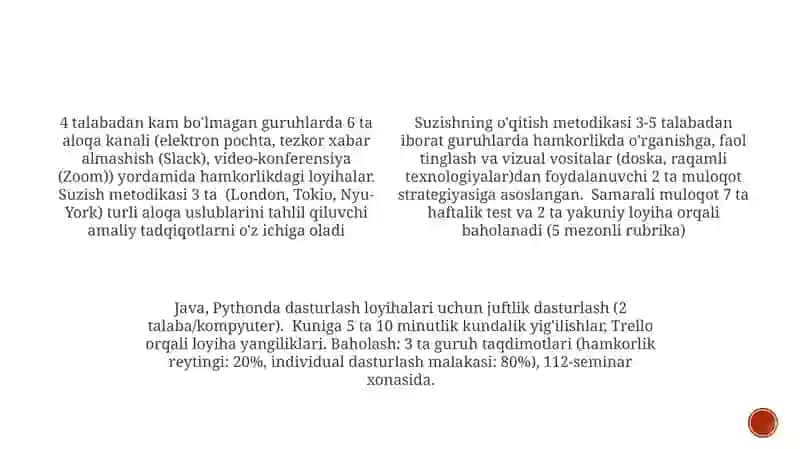 Suzishning usullarini oʻrgatish 4