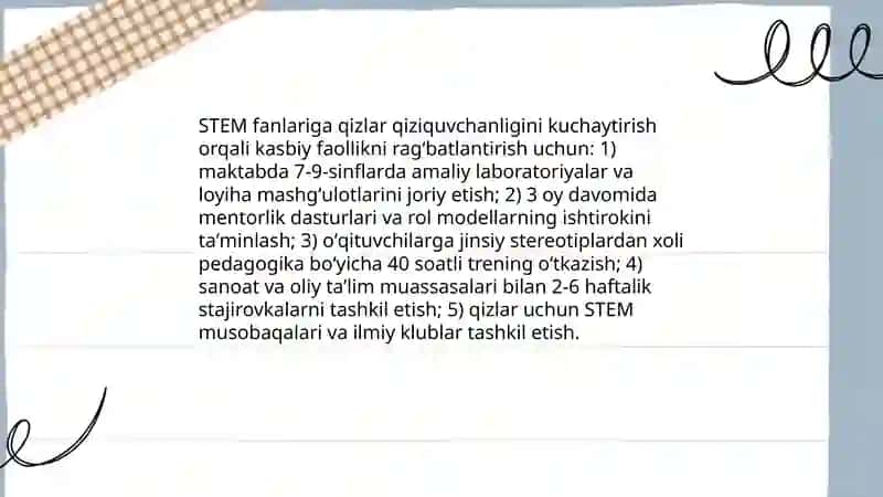 Umumtaʼlim maktablari oʻquvchi qizlarning kasbiy faolligini oshirish 4
