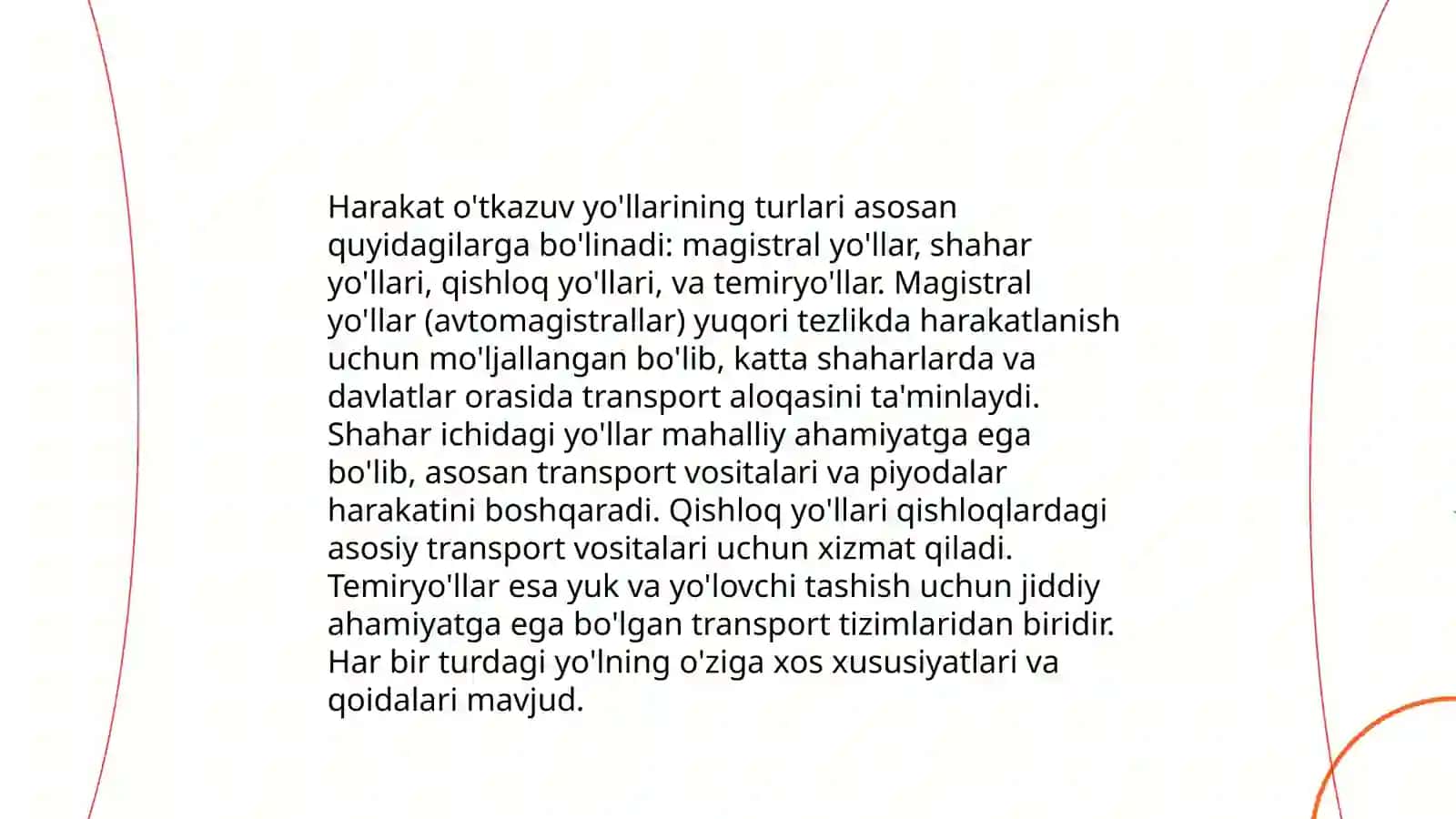 Sezuv va harakat o'tkazuv yullari va ishlash prinsipi, sxemalari 4