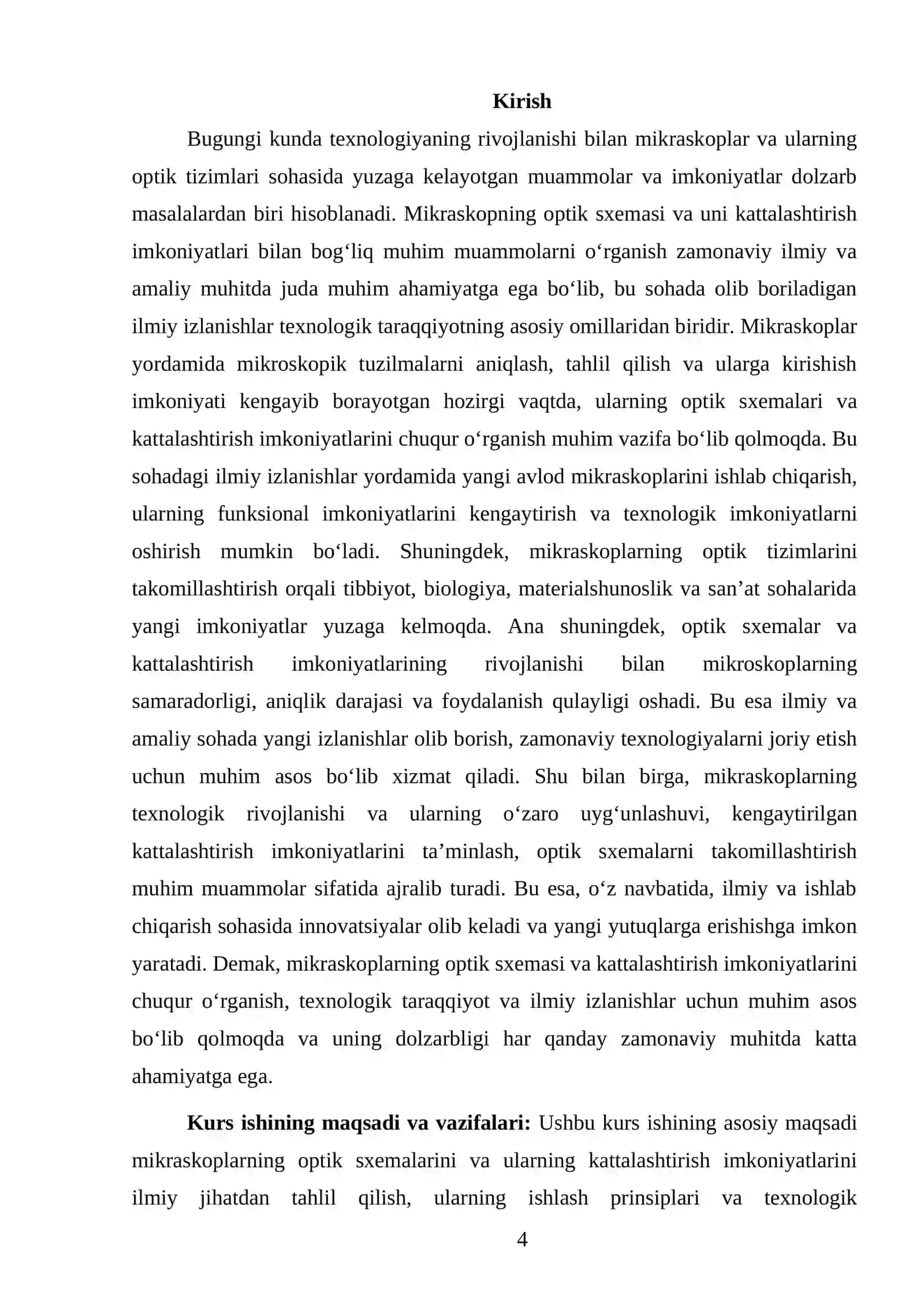 MIKRASKOPNING OPTIK SXEMASI VA UNI KATTALASHTIRISH IMKONIYATLARI 4