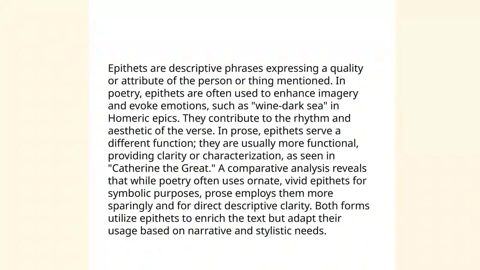Comparative study of epithet 4