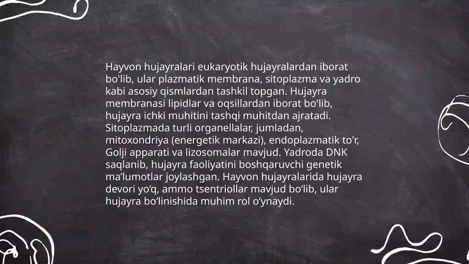 Oʻsimlik va hayvon hujayralarining oʻxshashlik va farqli belgilari 4