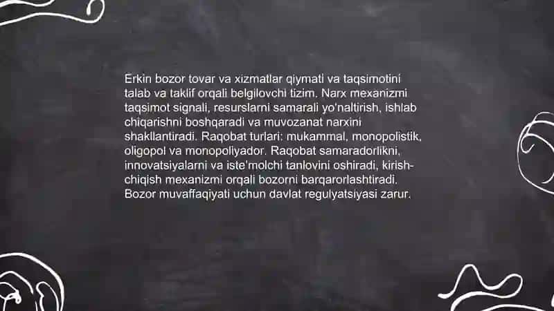 Bozor iqtisodiyotining mazmuni va uning rivojlanishi 4