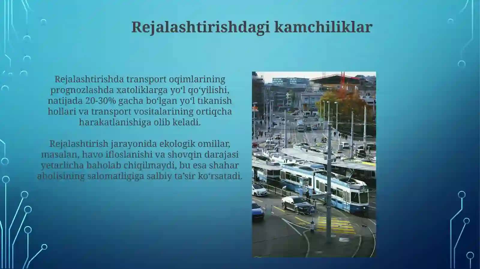 Shahar transporti muammolari 4