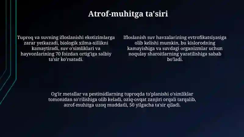 Tuproq va suvning ifloslanishi 4