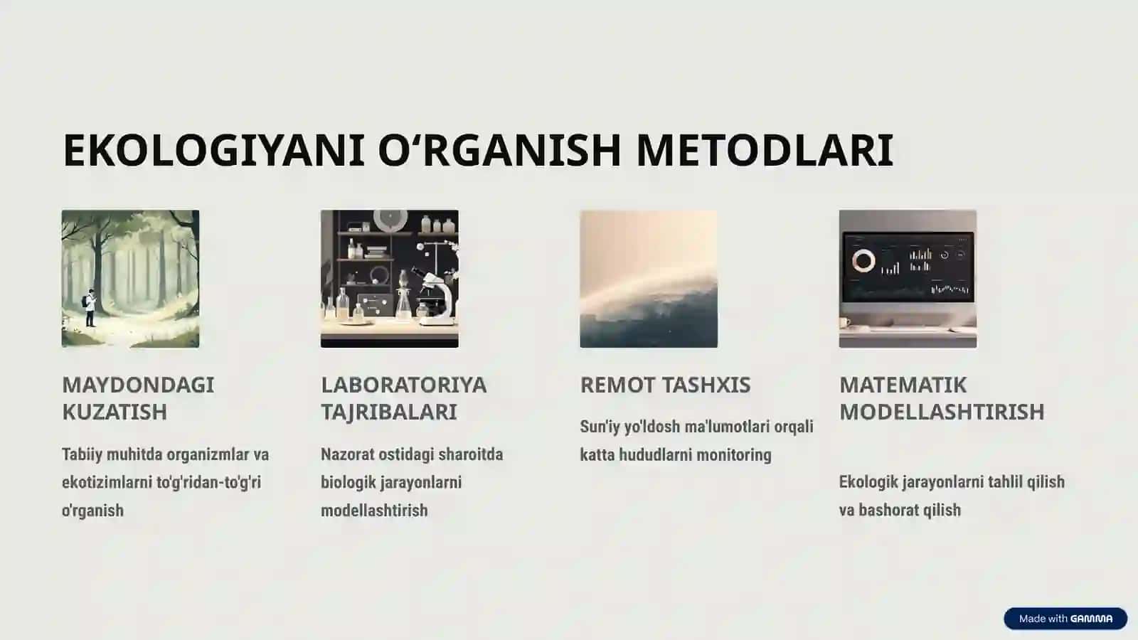 Ekologiyaning rivojlanishi va metodlari 4
