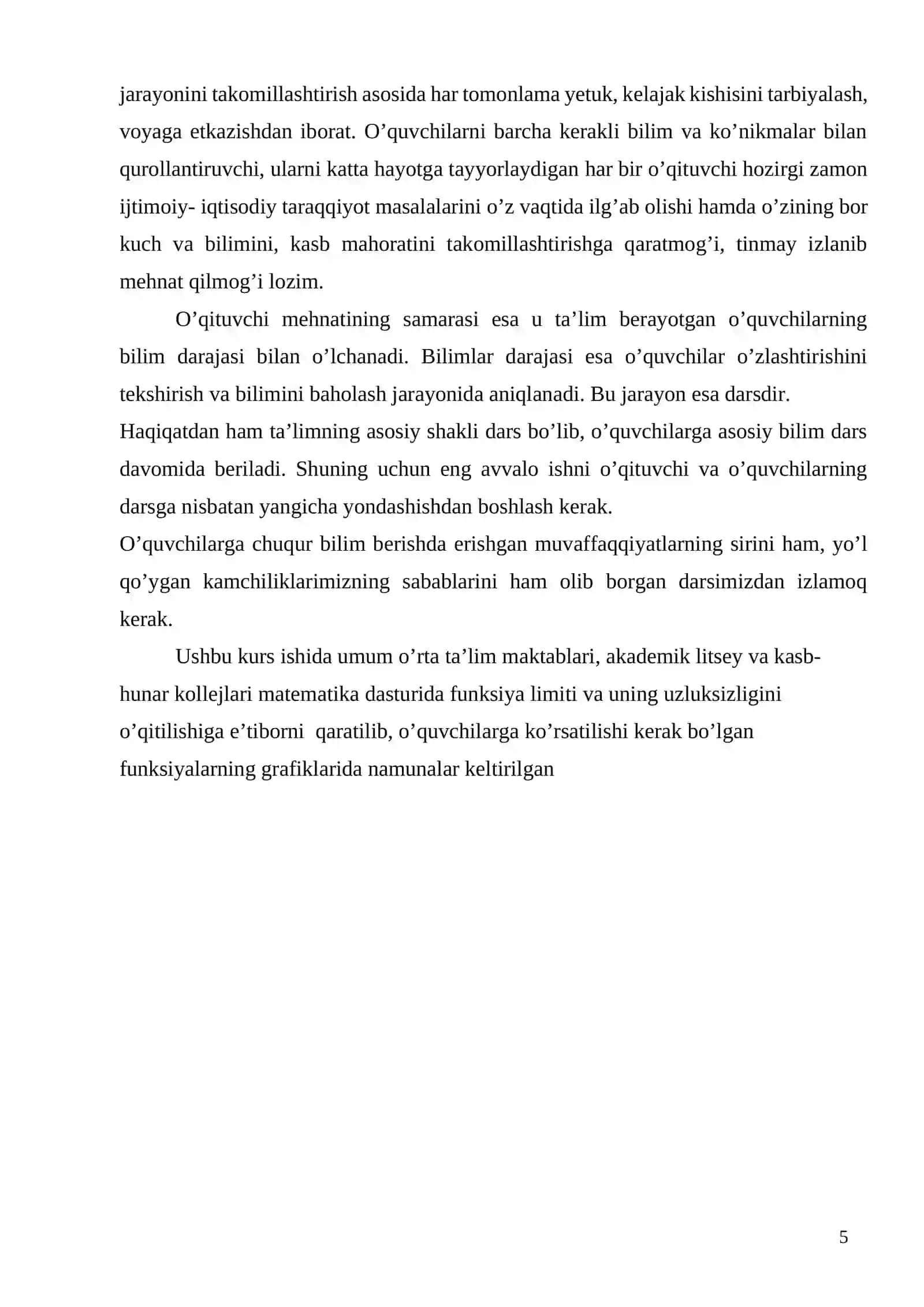 Funksiya limiti va uzluksizligini o’qitish metodikasi 4