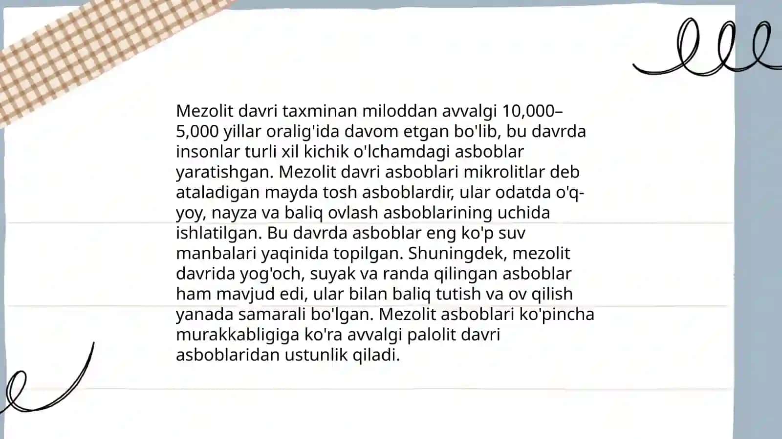 Mezolit davri arxeologiyasi madaniyatlari 4