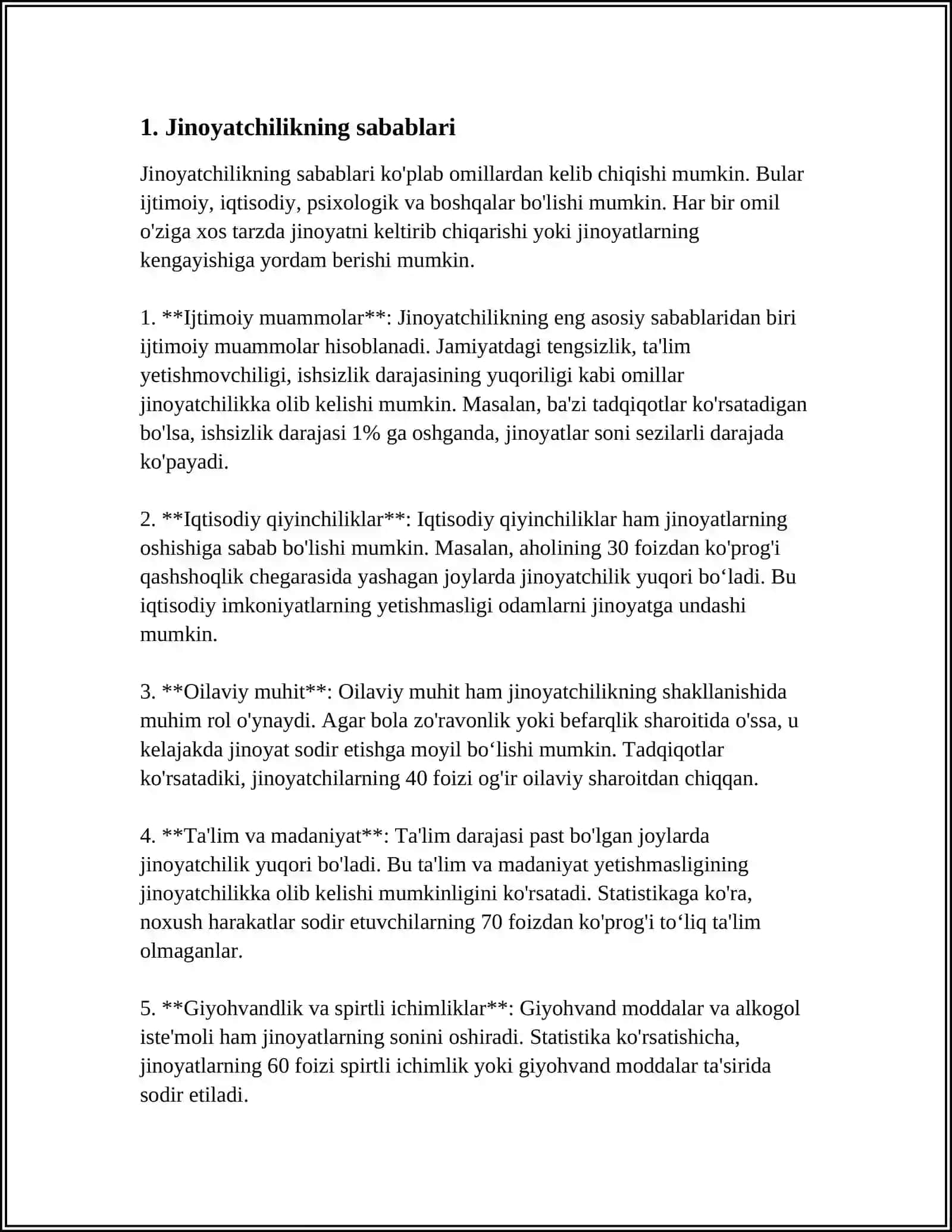 JINOYATCHILIK DEVIANT XULQ-ATVOR TURI SIFATIDA (QOTILLIK) 4