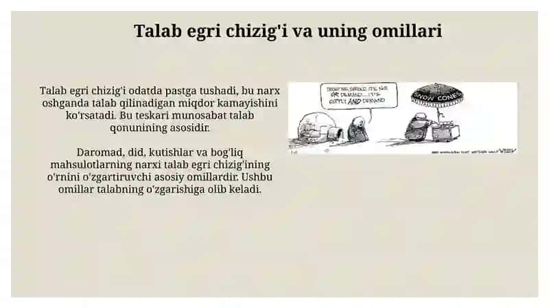 Talab va taklif qonuniga koʻra narx belgilash usullari 4