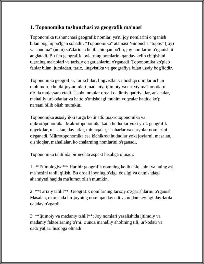 MAKTAB GEOGRAFIYA DARSLARIDA TOPONOMIK MA'LUMOTLARDAN FOYDALANISH 4