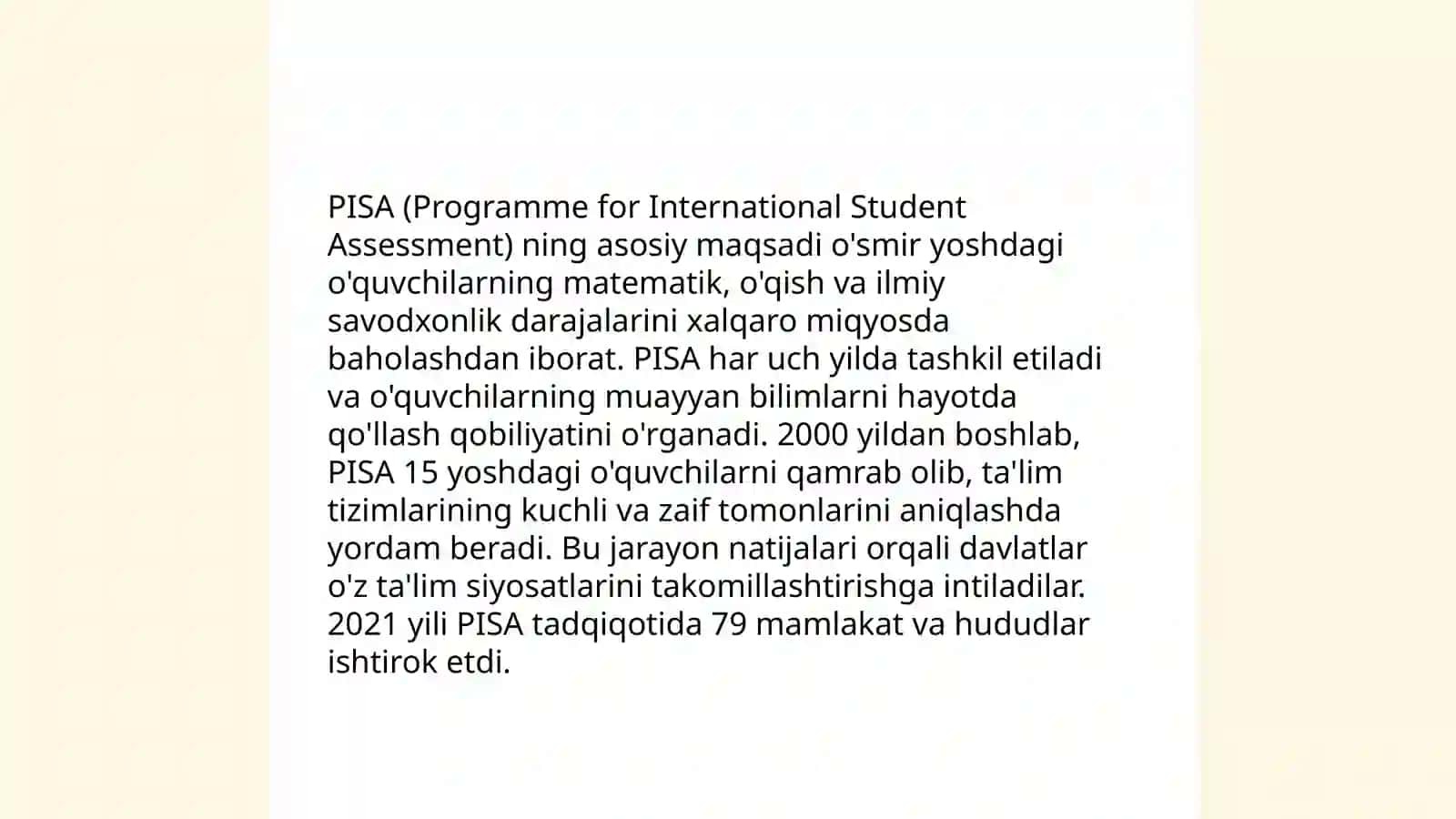 Piza xalqaro baholash tadqiqotlati 4