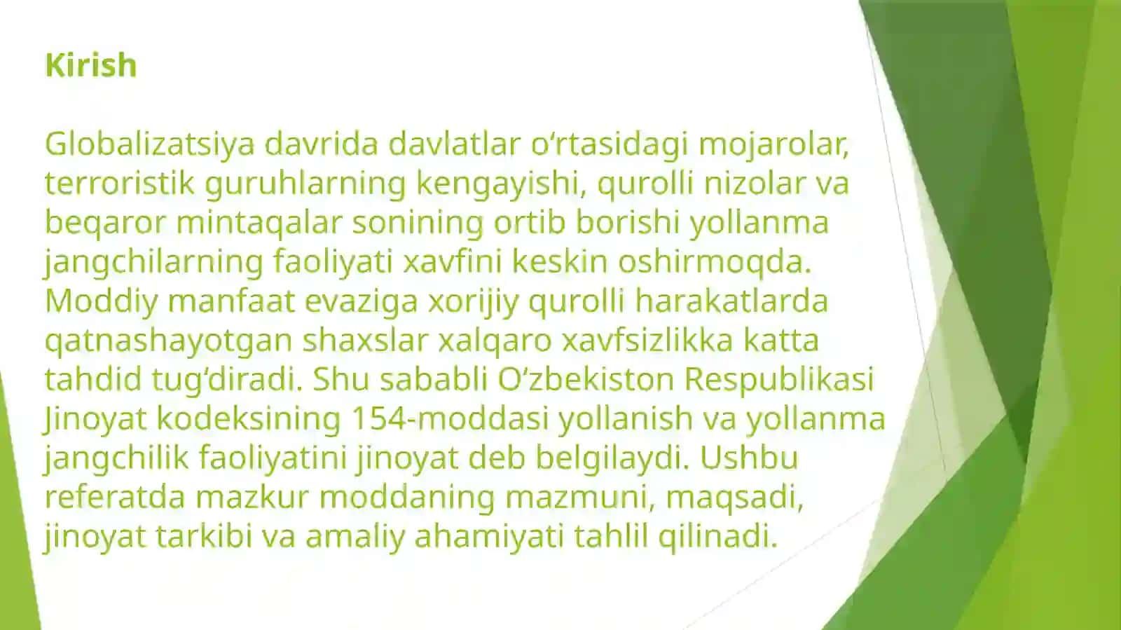 O‘zbekiston Respublikasi Jinoyat kodeksining 154-moddasi. Yollanishning huquqiy tahlili 4