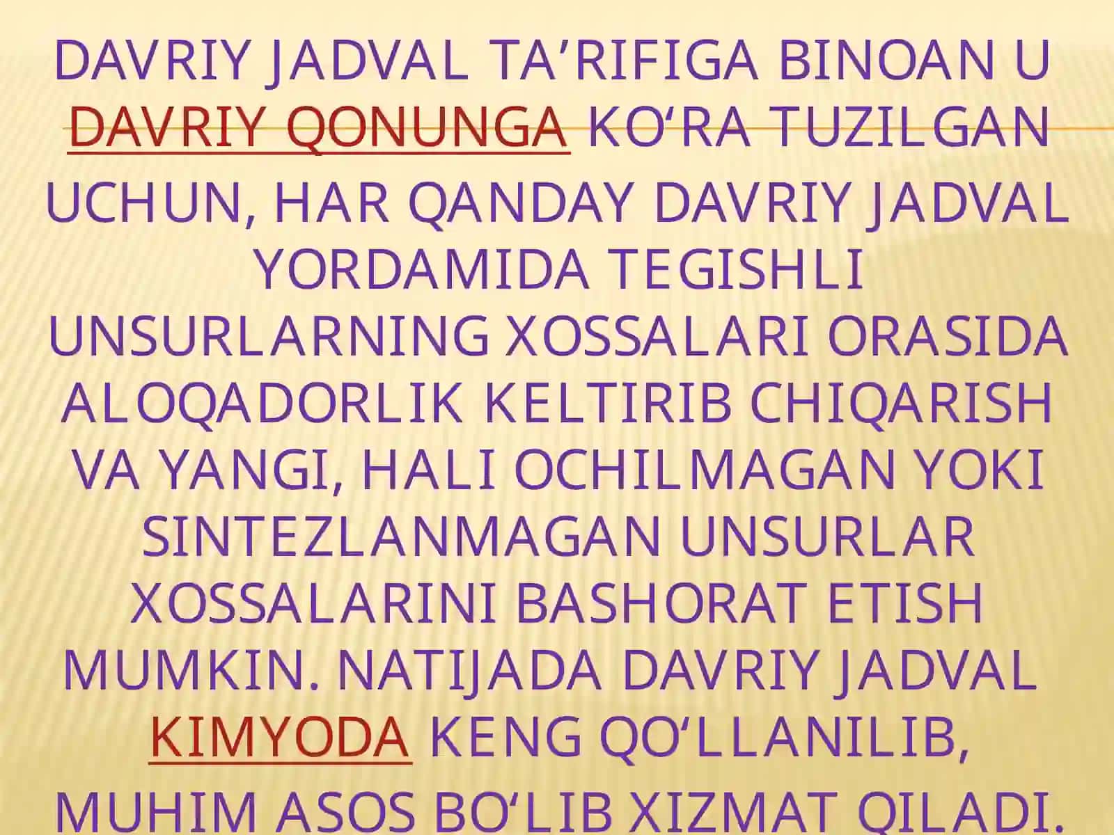 D.I.Mendeleyev davriy jadvali haqida tushuncha. 4