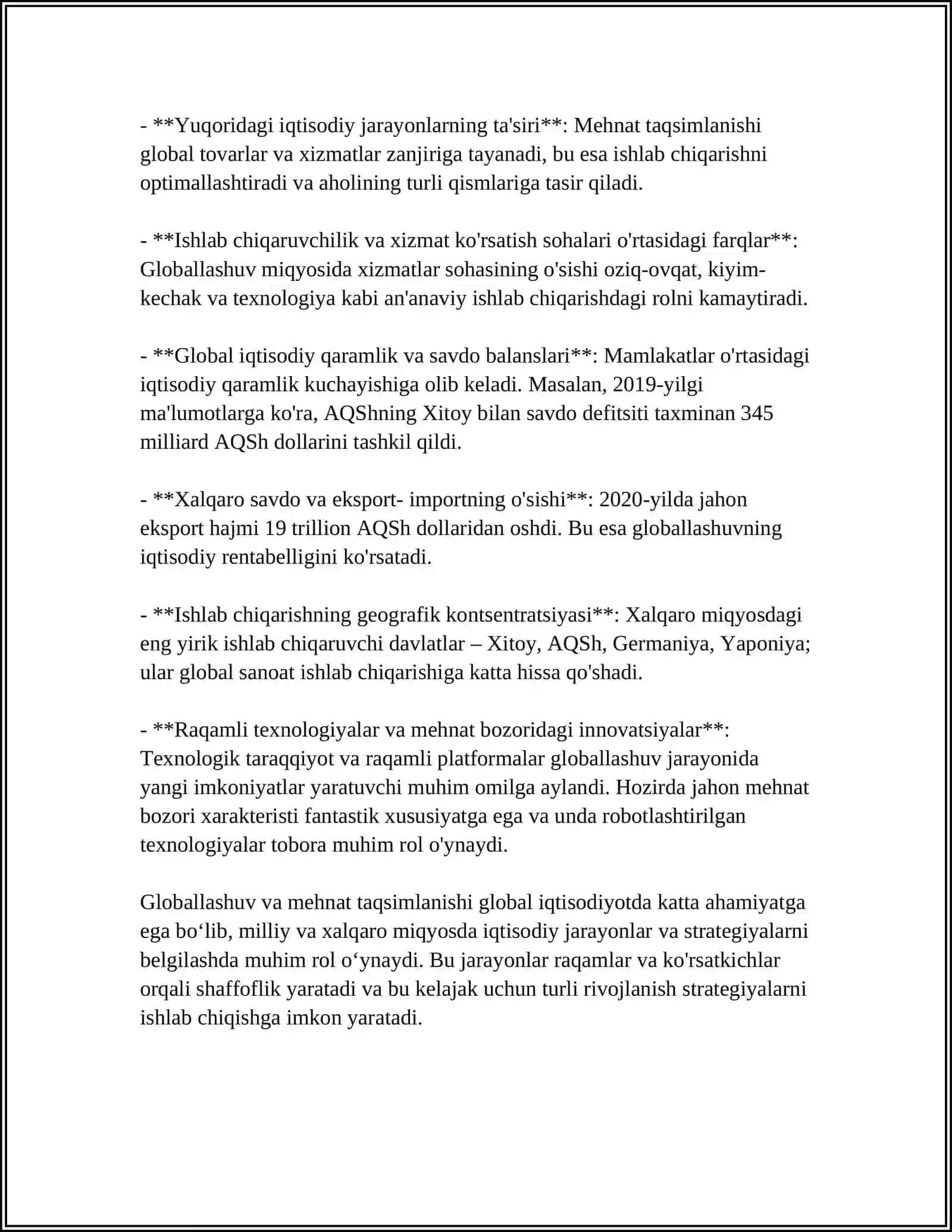 MUTAXASISLARNI ISH OʻRINLARIGA OPTIMAL TAQSIMLASH MASALAR 4